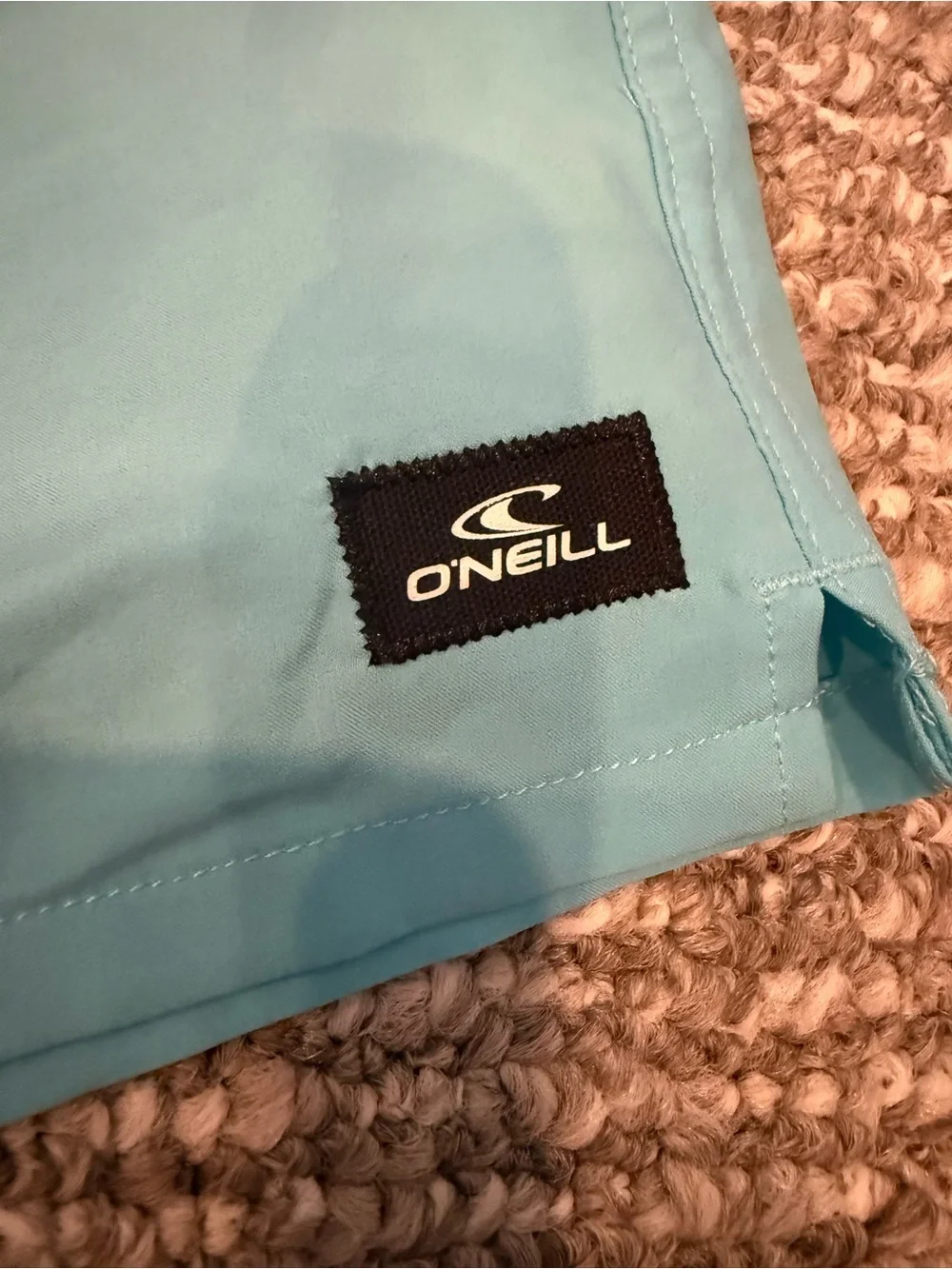 O'Neill Light Aqua Swim Shorts with Black Logo Patch